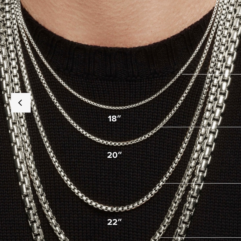 Two Elegant 925 Sterling Silver Box Chain Necklace - Picture 9 of 15